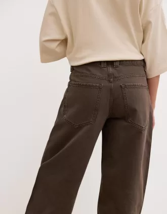 jeans holgados barril Brown