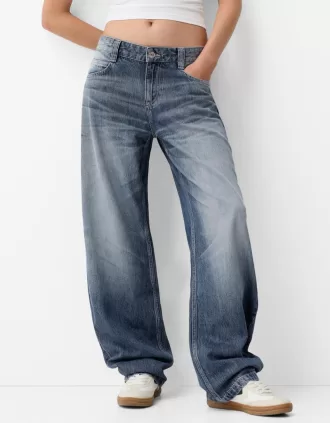 jeans holgados barril Blue