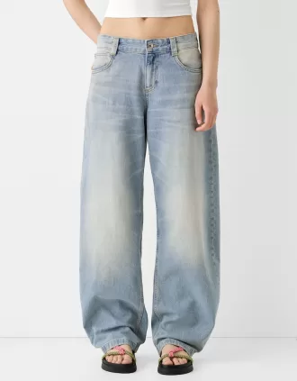 jeans holgados barril Light blue