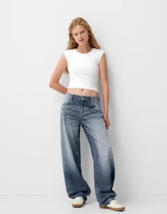 jeans holgados barril Blue
