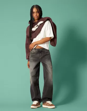 jeans holgados barril Black