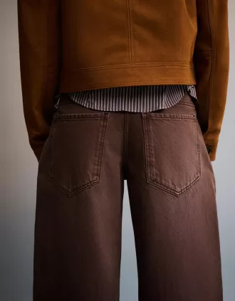 jeans holgados barril Brown