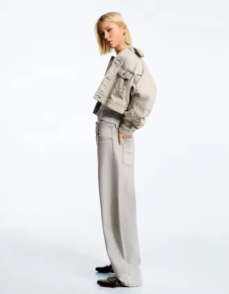 jeans holgados barril Grey