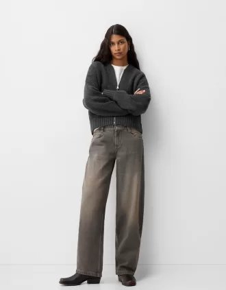 jeans holgados barril Dark grey
