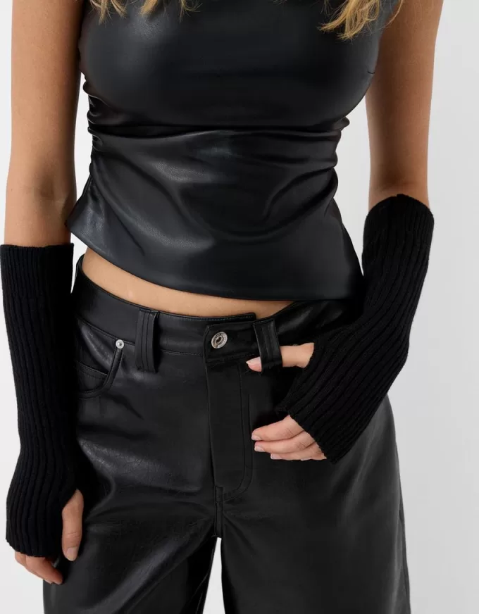 manoplas largas Black