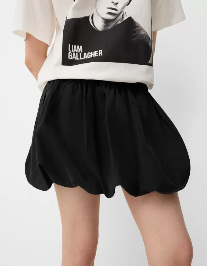 minifalda globo Black
