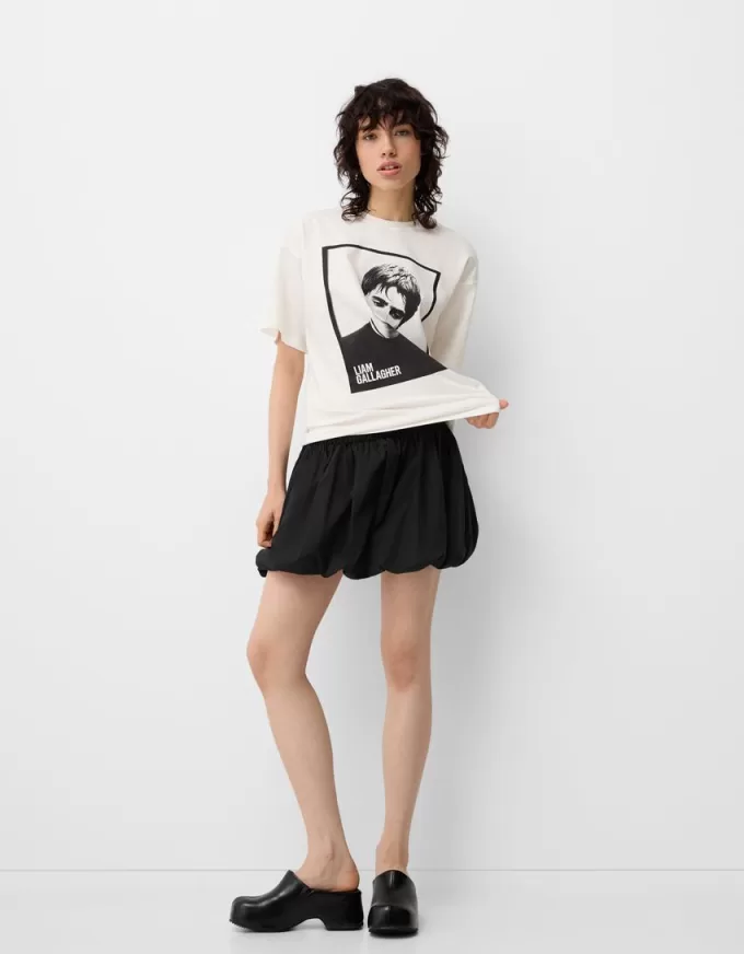 minifalda globo Black