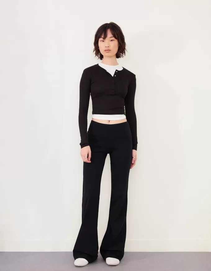 pantalones acampanados Black