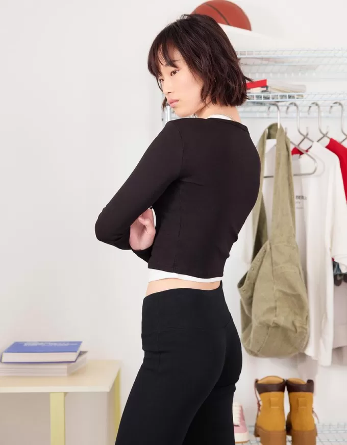pantalones acampanados Black