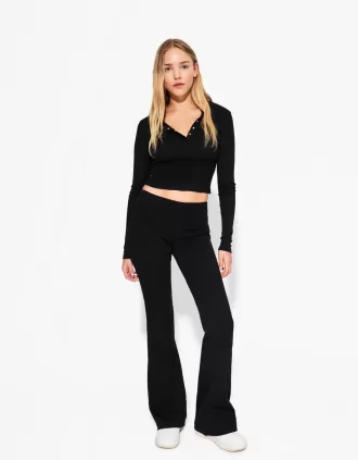 pantalones acampanados Black