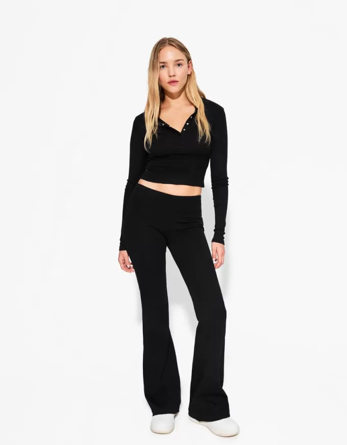 pantalones acampanados Black