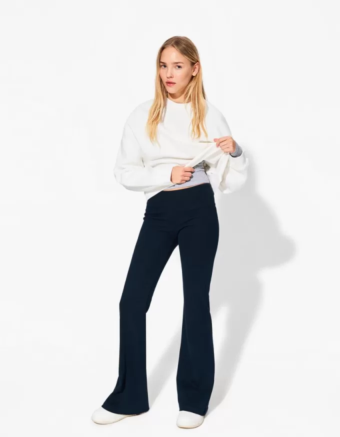 pantalones acampanados Navy