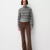 pantalones acampanados de sarga Brown