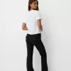 pantalones acampanados de sarga Black