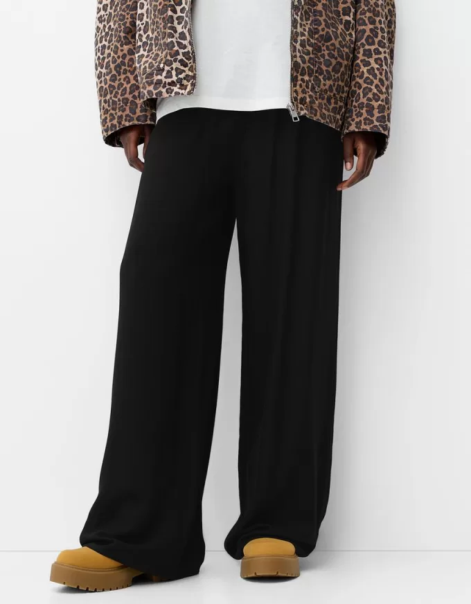 pantalones anchos Black