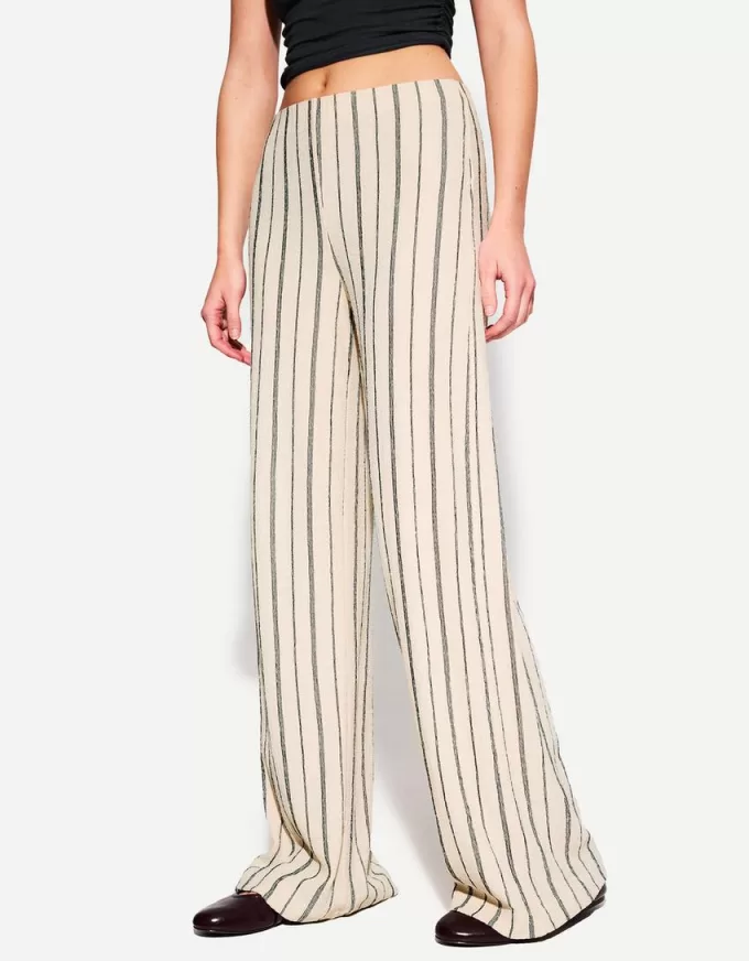 pantalones anchos Cream