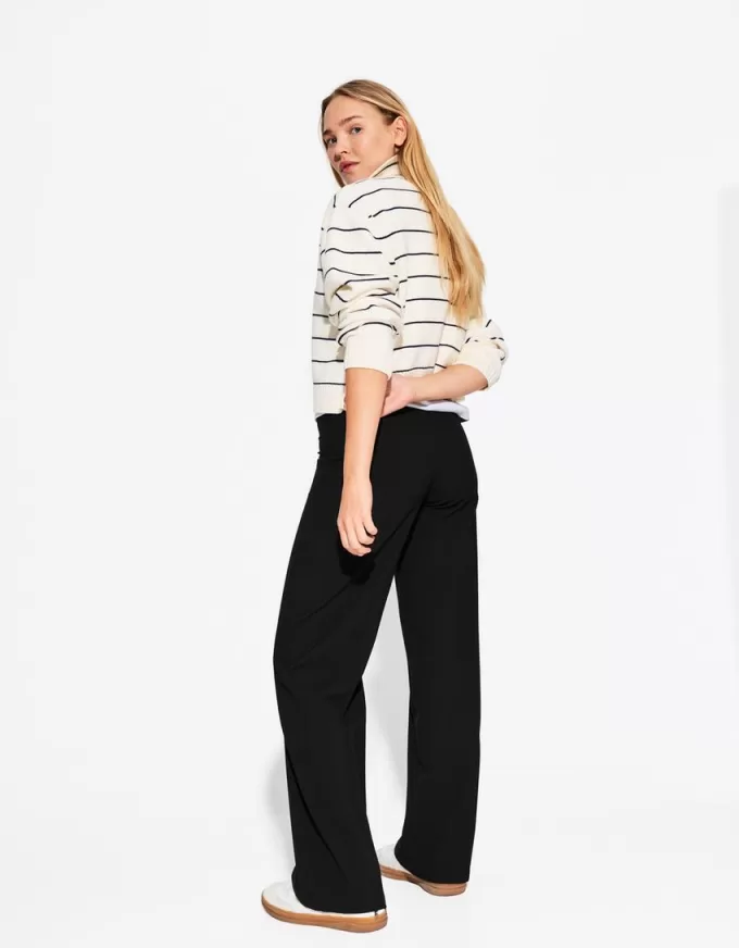 pantalones anchos Black