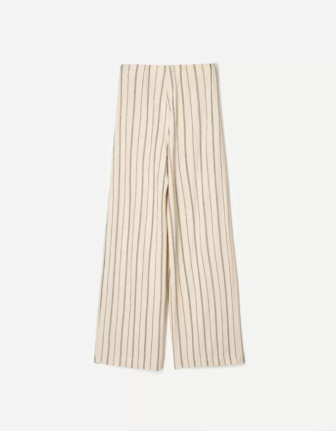 pantalones anchos Cream