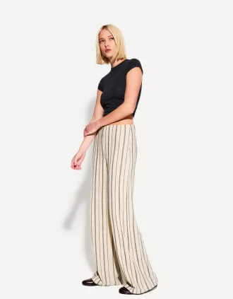 pantalones anchos Cream