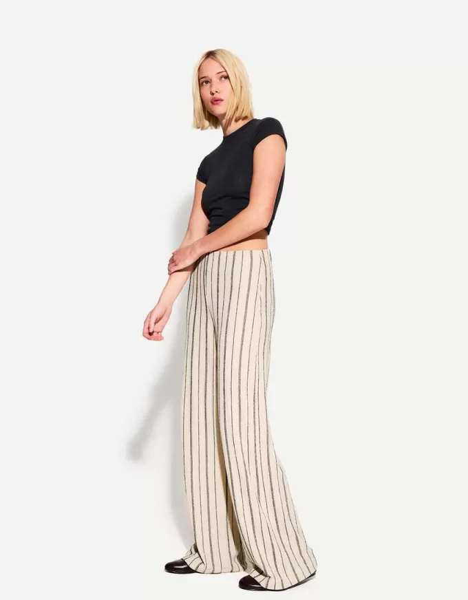 pantalones anchos Cream