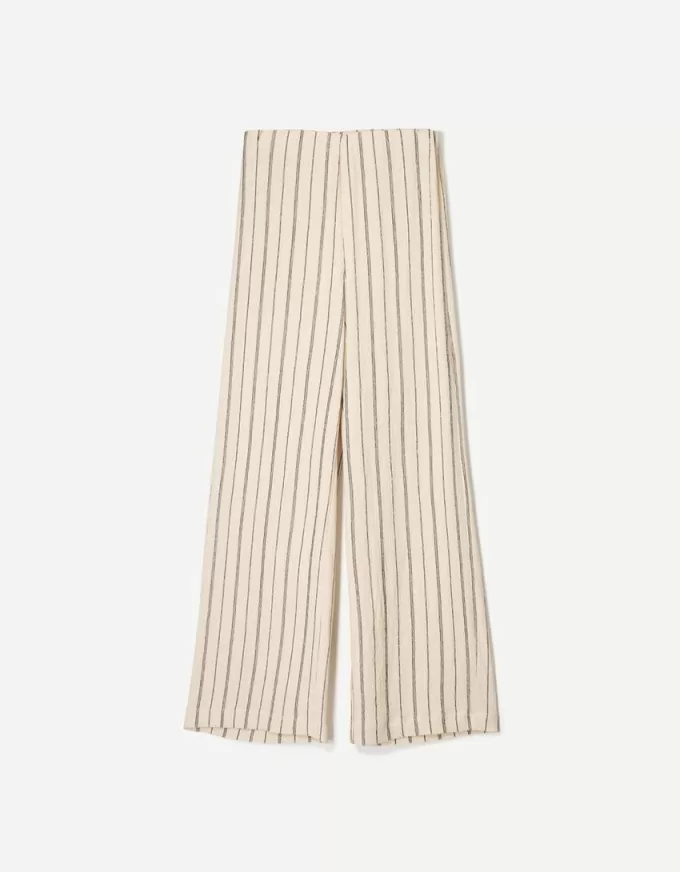 pantalones anchos Cream