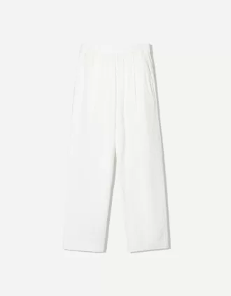 pantalones anchos White