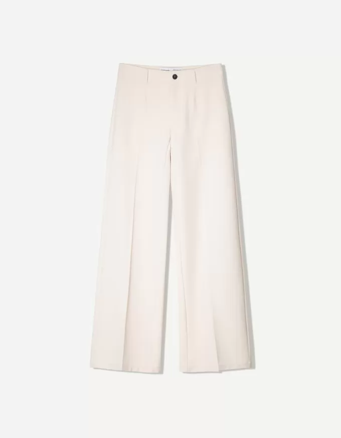 pantalones anchos Cream