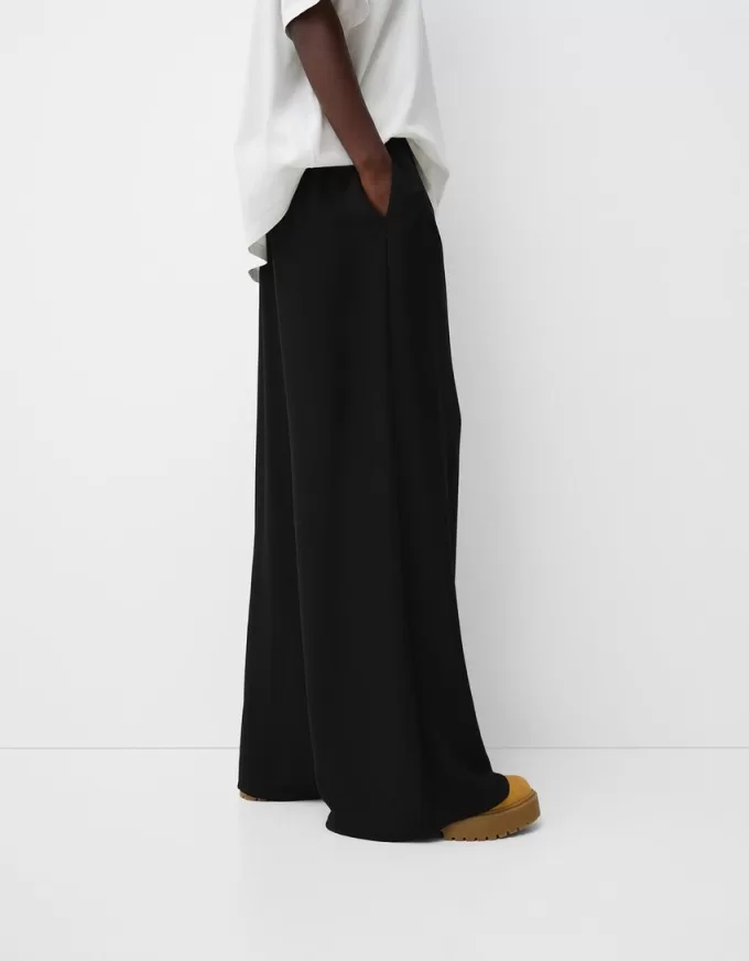 pantalones anchos Black