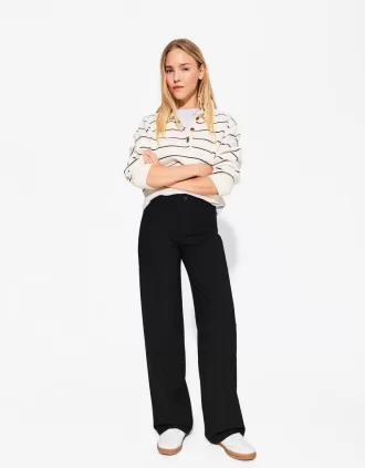 pantalones anchos Black