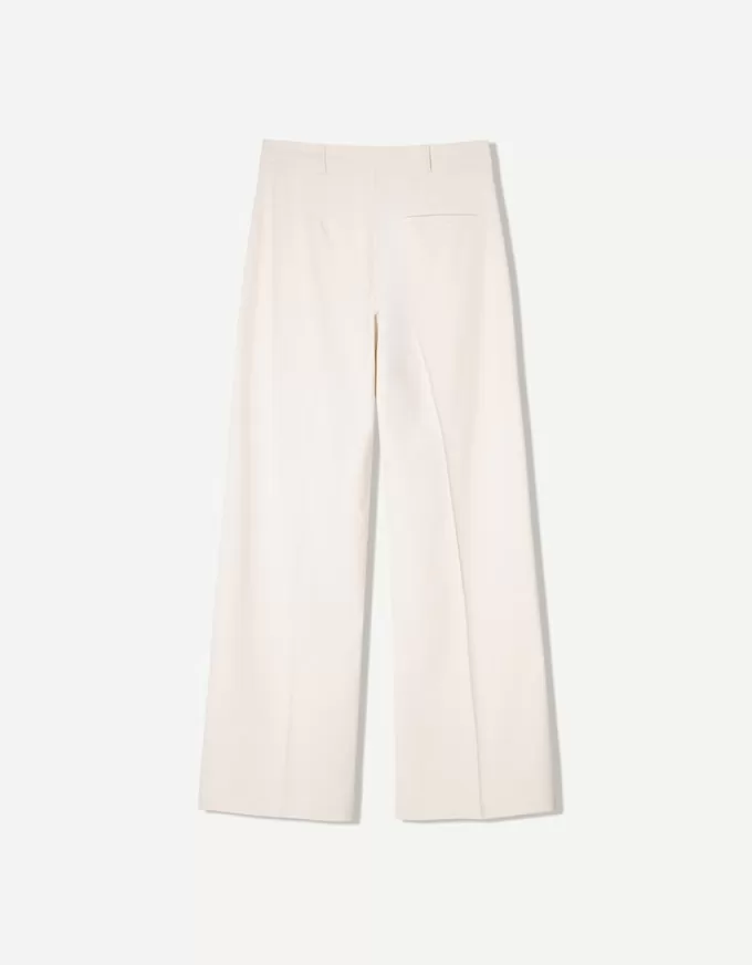 pantalones anchos Cream