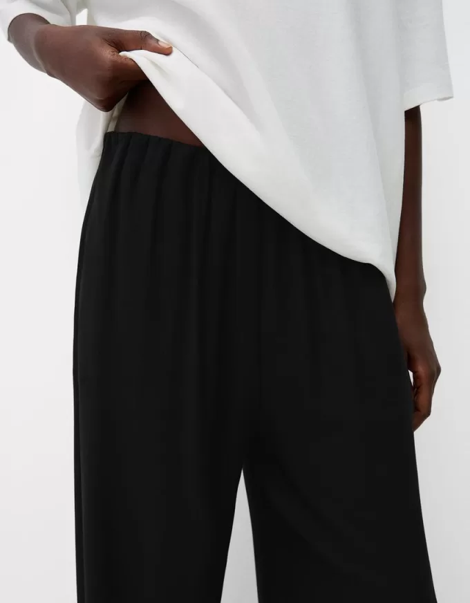 pantalones anchos Black