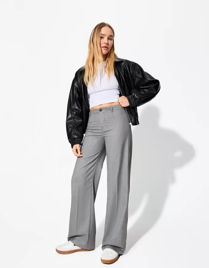 pantalones anchos Grey