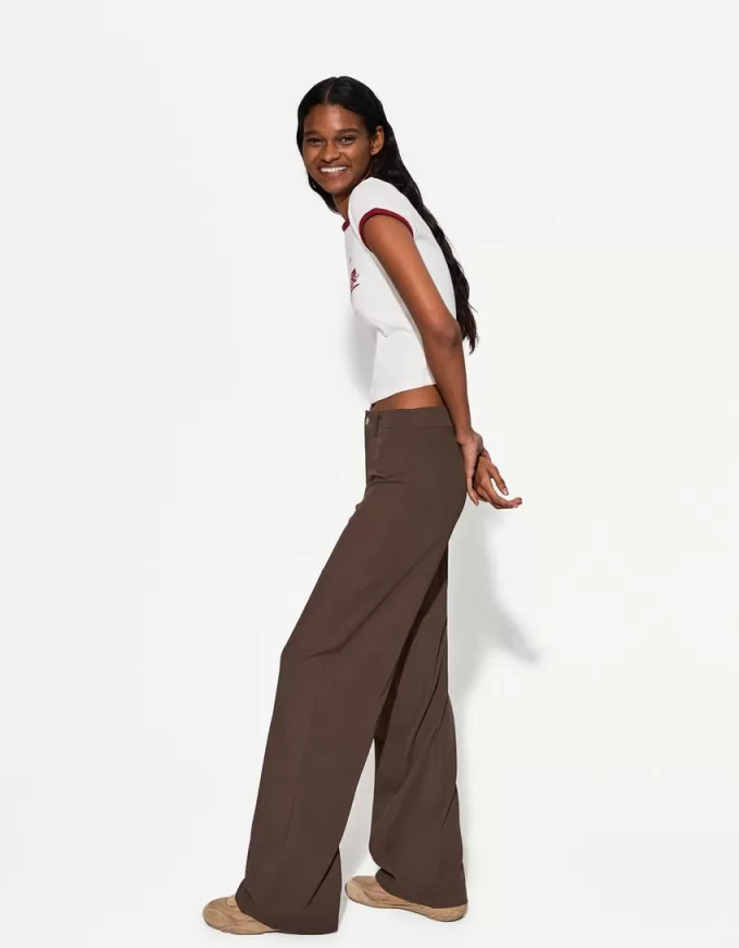 pantalones anchos Brown