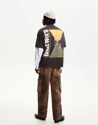 pantalones cargo holgados Brown