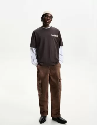 pantalones cargo holgados Brown