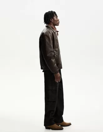pantalones cargo holgados Black