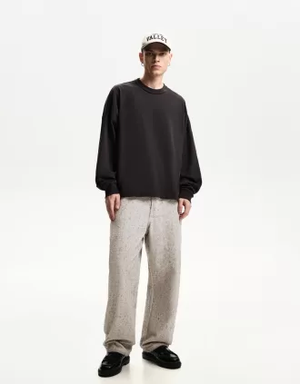 pantalones con corte globo Grey