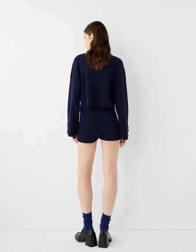 pantalones cortos abotonados Blue