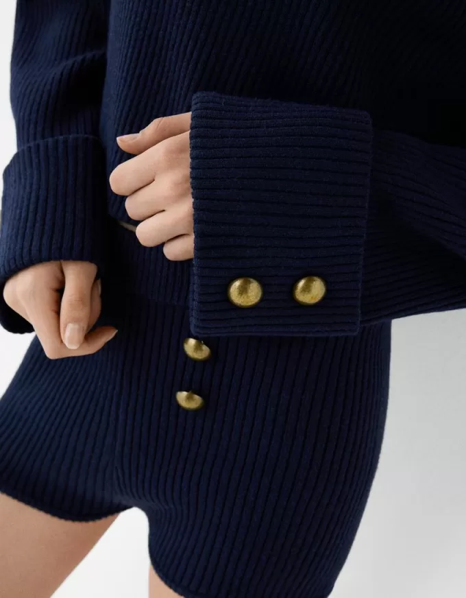 pantalones cortos abotonados Blue