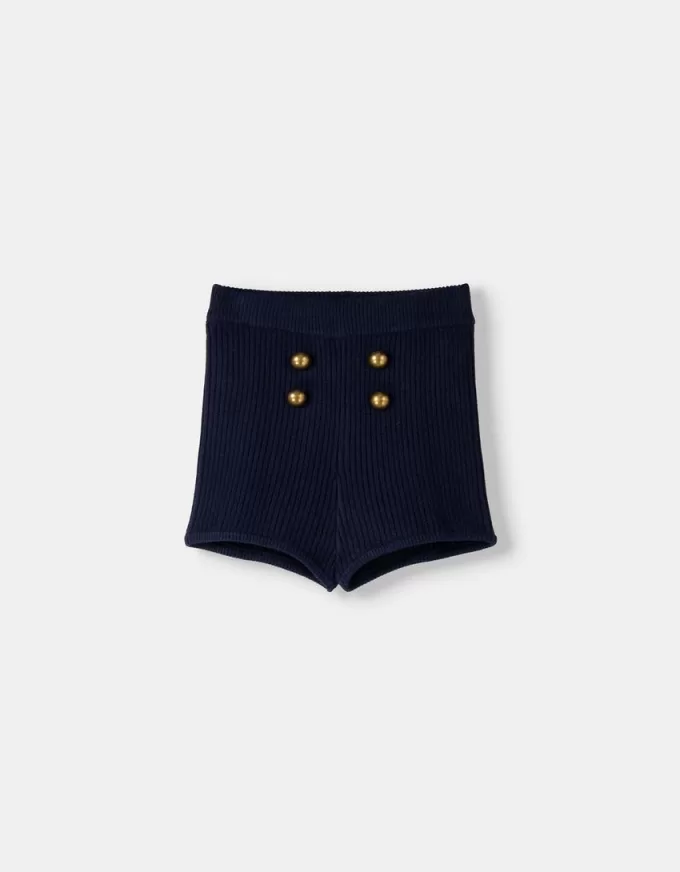 pantalones cortos abotonados Blue
