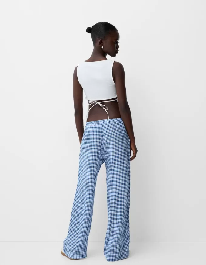 pantalones cuadros vichy Blue