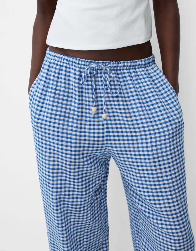 pantalones cuadros vichy Blue