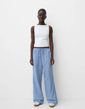 pantalones cuadros vichy Blue
