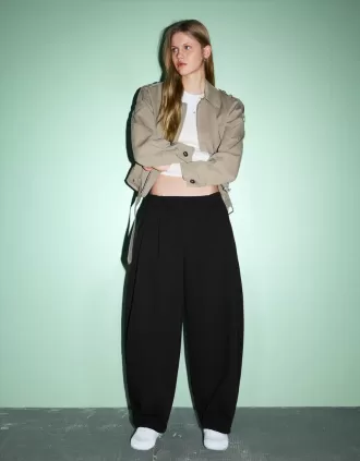 pantalones de chándal barril Black