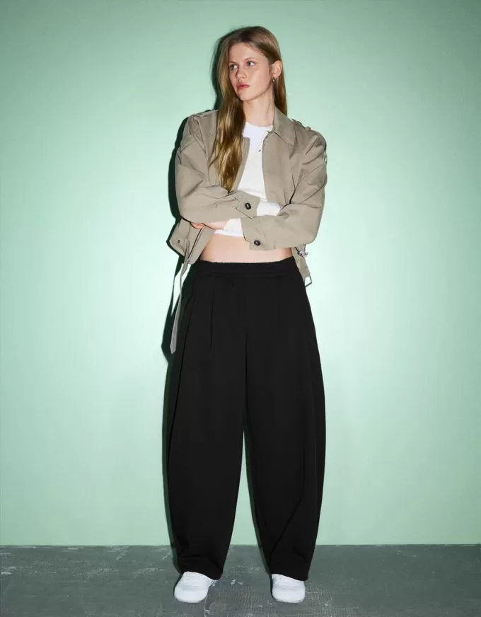 pantalones de chándal barril Black