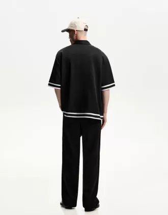 pantalones de chándal holgados Black