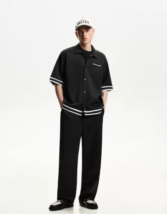 pantalones de chándal holgados Black