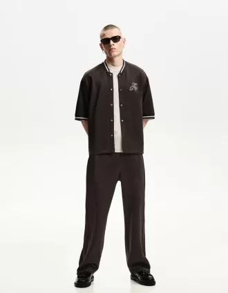 pantalones de chándal holgados Brown