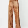 pantalones de lentejuelas Brown