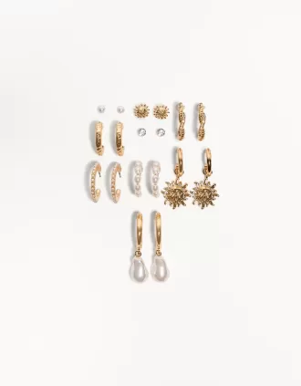 paquete de 9 pendientes Gold
